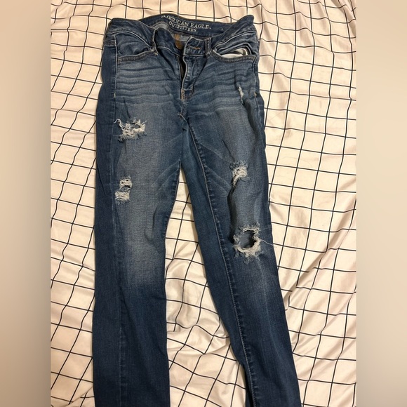 American Eagle Outfitters Ripped Denim Jeggings, Size Women’s 6 - Picture 1 of 5